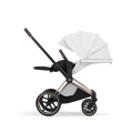 Cybex Priam Style off white siedzisko rozkładane do pozycji leżącej ergonomiczny wózek spacerowy komfort snu dziecka