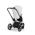Cybex Priam Style off white wózek spacerowy widok z tyłu regulowane siedzisko duży kosz zakupowy nowoczesna konstrukcja