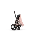 Cybex Priam Style peach pink wózek spacerowy po złożeniu kompaktowy system składania jedną ręką łatwy transport i przechowywanie