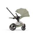 Cybex Priam Style sage green siedzisko rozkładane do pozycji leżącej ergonomiczny wózek spacerowy komfort snu dziecka