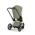 Cybex Priam Style sage green wózek spacerowy widok z tyłu regulowane siedzisko duży kosz zakupowy nowoczesna konstrukcja