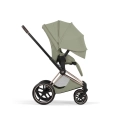 Cybex Priam Style sage green wózek spacerowy z dużą rozkładaną budką przeciwsłoneczną UPF50+ ochrona dziecka przed słońcem
