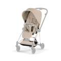 Beżowa tapicerka siedziska Cozy beige Cybex Mios z budką i pasami bezpieczeństwa