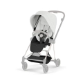 Jasna tapicerka siedziska Off white Cybex Mios z kontrastowym czarnym elementem