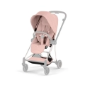 Różowa tapicerka siedziska Peach pink Cybex Mios z miękkim wykończeniem i budką