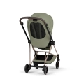 Oddychające siateczkowe oparcie wózka Cybex Mios Style sage green zapewniające wentylację w ciepłe dni