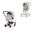 Cybex Mios Style wózek głęboko-spacerowy city grey  ze składaną gondolą Lux i ramą rosegold w eleganckim kolorze city grey
