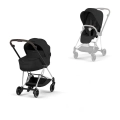 Cybex Mios Style wózek głęboko-spacerowy 2w1 ze składaną gondolą Sepia Black na eleganckiej ramie Chrome Brown