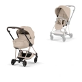 Cybex Mios Style wózek głęboko-spacerowy 2w1 ze składaną gondolą Cozy Beige na stylowej ramie Rosegold