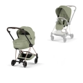 Cybex Mios Style wózek głęboko-spacerowy 2w1 ze składaną gondolą Sage Green na stylowej ramie Rosegold