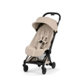 Cybex Coya wózek spacerowy cozy beige z ramą matt black, elegancki wózek dziecięcy do podróży