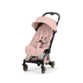 Cybex Coya wózek spacerowy peach pink z ramą rosegold, nowoczesny wózek dziecięcy w kolorze różowym