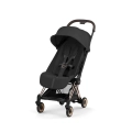 Cybex Coya wózek spacerowy sepia black z ramą rosegold, ultrakompaktowy wózek dziecięcy składany jedną ręką