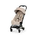 Cybex Coya Comfort wózek spacerowy w kolorze beżowym Cozy Beige z czarną konstrukcją