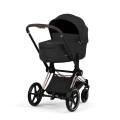 Cybex Priam Comfort wózek dziecięcy z gondolą w kolorze czarnym na ramie rosegold