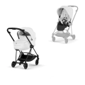 Cybex Mios Style wózek dziecięcy 2w1 ze składaną gondolą Off White na czarnej ramie Matt Black do miasta