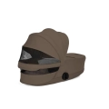 Cybex Mios Style gondola coconut brown z siateczkowymi okienkami zapewniającymi wentylację i komfort dziecka
