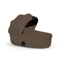 Cybex Priam gondola Lux coconut brown z zamkniętą budką i pokrowcem, ochrona dziecka przed wiatrem i chłodem