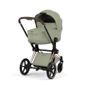Cybex Priam wózek dziecięcy z gondolą Lux sage green rosegold, elegancki design i komfort dla noworodka