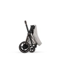 Cybex ePriam Style city grey wózek spacerowy złożony kompaktowo stojący w pozycji pionowej do przechowywania