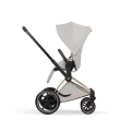 Cybex ePriam Style city grey wózek spacerowy z siedziskiem ustawionym tyłem do kierunku jazdy dla kontaktu z rodzicem