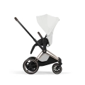 Cybex ePriam Style off white wózek spacerowy z siedziskiem ustawionym tyłem do kierunku jazdy dla kontaktu z rodzicem