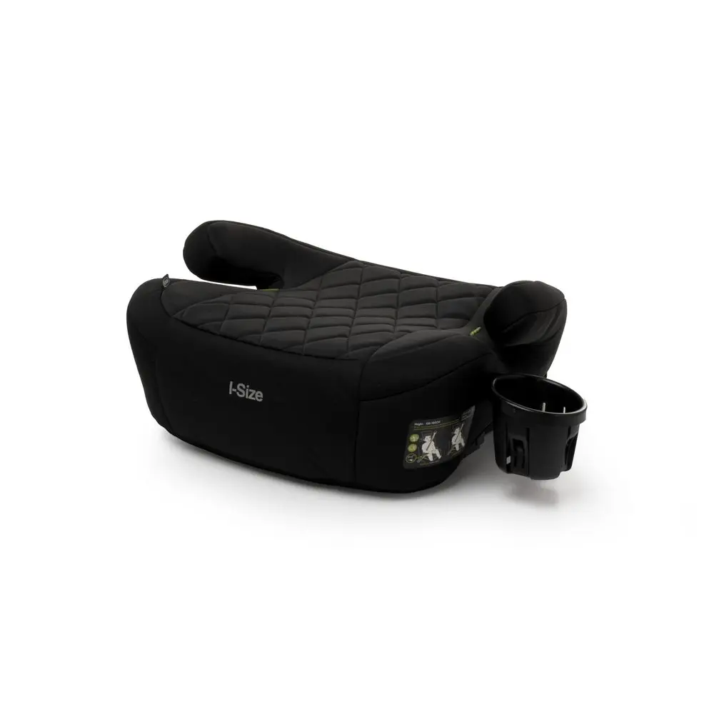 4Baby Hi-Fix Cup i-Size czarna black podstawka samochodowa dla dziecka 125-150 cm z ISOFIX i uchwytem na kubek