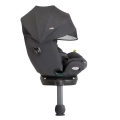 Fotelik samochodowy Joie i-Spin 360 Max canopy z tapicerką mesh i budką przeciwsłoneczną, boczny profil, regulacja i-Size