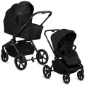 Czarny wózek dziecięcy Lionelo Freya 2 w 1 Black Onyx