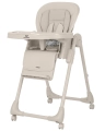 Beżowe krzesełko do karmienia Carrello Lotus Dune Beige z regulowanym oparciem