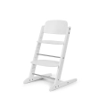 Nowoczesne białe all white krzesełko do karmienia Cybex Iris wykonane z drewna bukowego, idealne dla niemowląt i starszych dzieci.