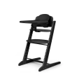Czarne stunning black drewniane krzesełko do karmienia Cybex Iris 3-in-1 z tacką i regulowanym siedziskiem
