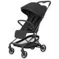 Czarny inkstone black wózek spacerowy Carrello Evo CRL-5533 z karbonową ramą i dużą budką przeciwsłoneczną.