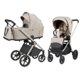 Carrello Ultra F CRL-6557 Polar Beige to elegancki wózek 2w1 dla dziecka z amortyzacją, dużą gondolą i kompaktowym składaniem.