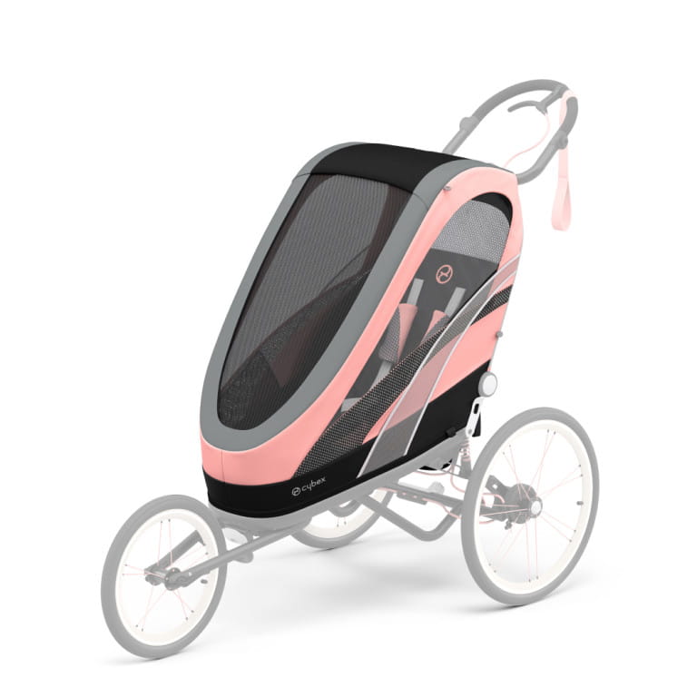 Cybex Zeno tapicerka chroniąca  przed czynnikami atmosferycznymi silver pink różowy