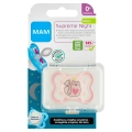 Smoczek ortodontyczny MAM Supreme Night 0+ dla niemowląt w opakowaniu z pudełkiem do sterylizacji, świecący w ciemności, silikon SkinSoft™.
