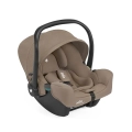 Joie i-Snug 2 v2 i-Size w kolorze Cashew, fotelik samochodowy dla niemowląt z budką przeciwsłoneczną i ergonomiczną rączką do przenoszenia.