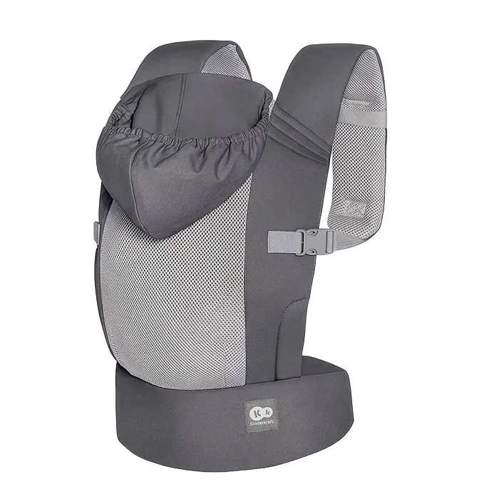 Szare nosidło ergonomiczne Kinderkraft CARRYBEE łączy nowoczesny design z funkcjonalnością. Przewiewna siateczka i ergonomiczna konstrukcja zapewniają komfort podczas codziennego użytkowania.