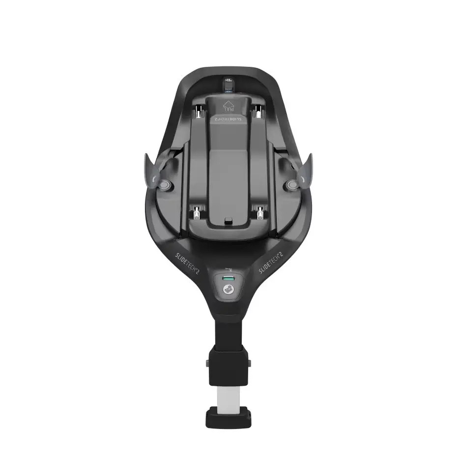 Obrotowa baza ISOFIX Maxi-Cosi FamilyFix Slide Pro z technologią SlideTech®2 umożliwia łatwe obracanie i wygodne użytkowanie fotelika samochodowego każdego dnia.