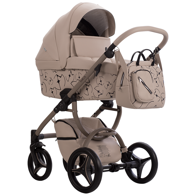 Bebetto Luca x Eva Minge wózek głeboki z torba pielegnacyjną dla mamy