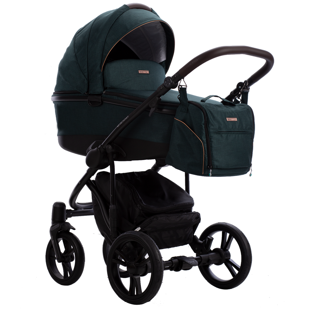 bebetto bresso onyx zielona gondola na czarnej ramie