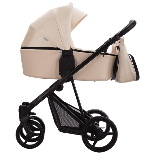 Bebetto flavio ltd bezowa gondola na czarnej ramie