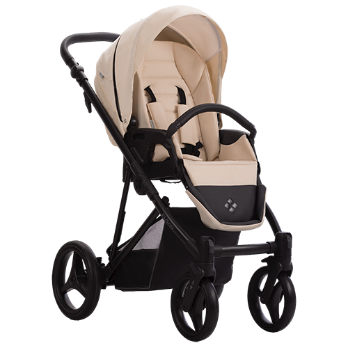 Bebetto flavio ltd beżowa spacerówka na czarnej ramie