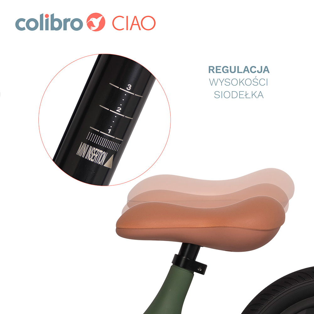Colibro Ciao rowerek z regulowanym siodełkiem