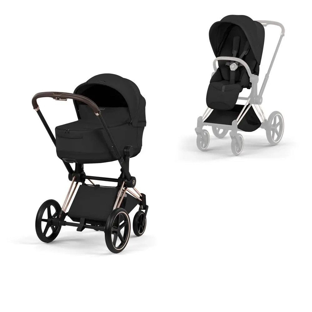 Cybex Priam Style czarny wózek dziecięcy głeboko-spacerowy