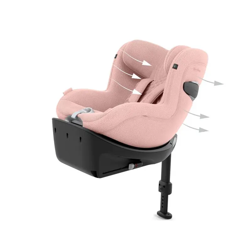Cybex Sirona Ti fotelik z materiu siateczkowego zapewnia cyrkulacje powietrza