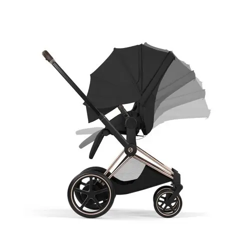 Cybex epriam style regulacja oparcia, podnóżka oraz budki