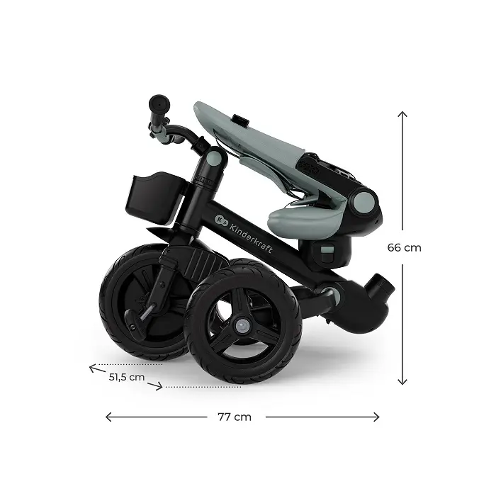 Kinderkraft Aveo 2 Plus wymiary po złożeniu rowerka trójkołowego