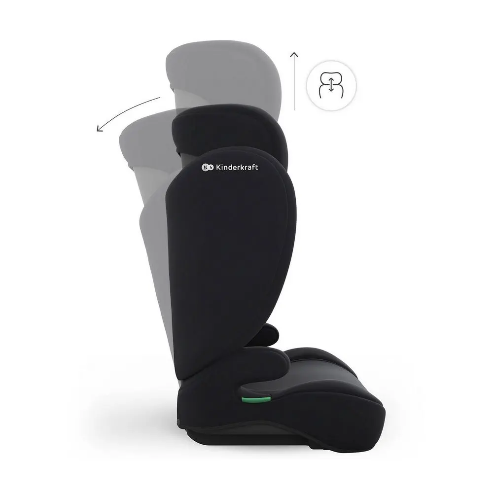 Kinderkraft i-spark 2 plus 10-stopniowa regulacja zagłówka fotelika