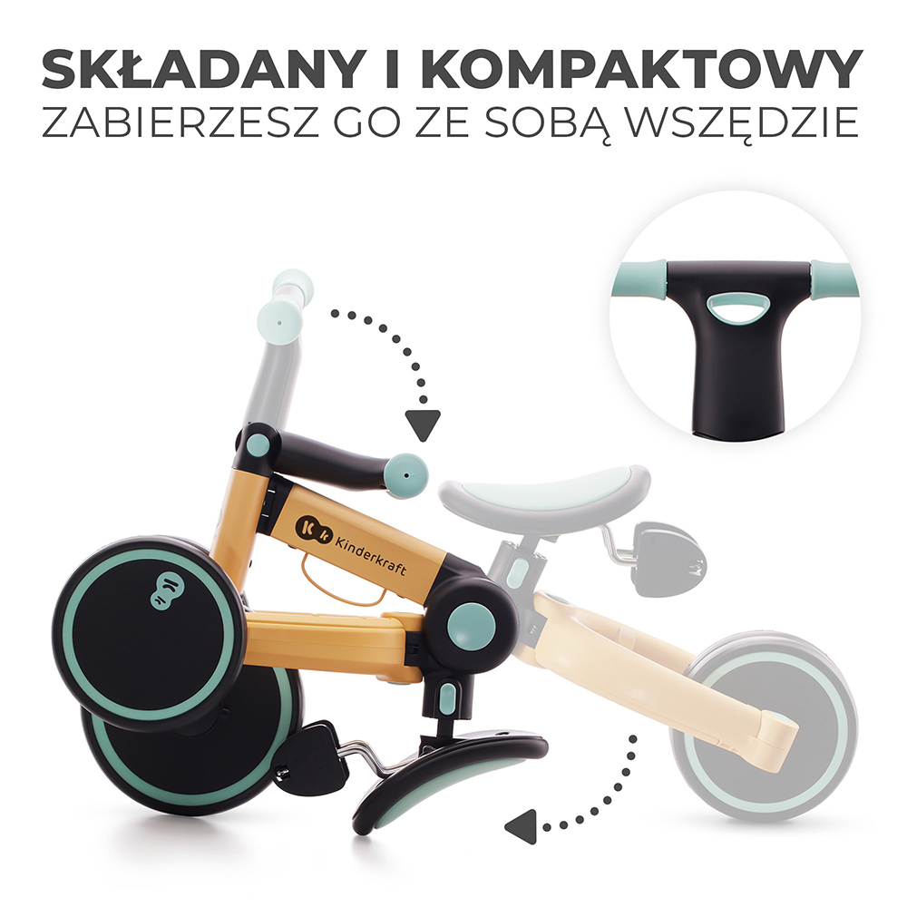 składany i kompaktowy rowerek dziecięcy kinderkraft 4trike